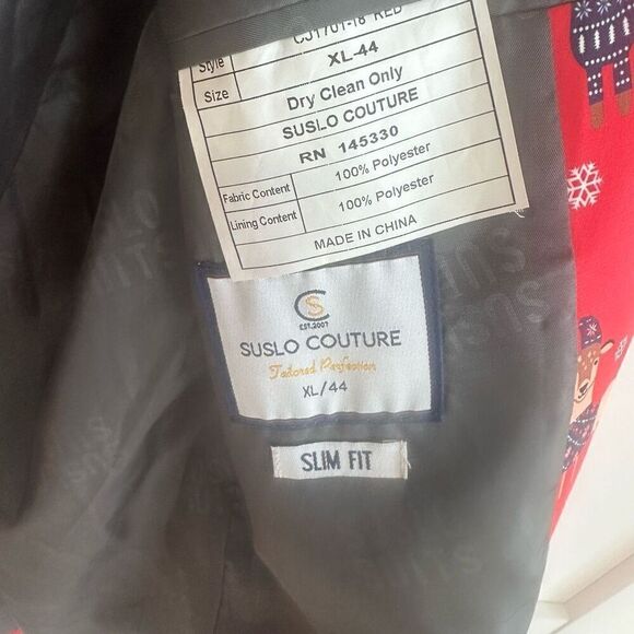 Suslo Couture XLSlim deer suit Christmas jacket (M1) - Picture 5 of 5